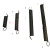 不锈钢弹簧刹车弹簧油门弹簧小拉簧带钩长短软拉簧 小号拉簧4.5厘米5个