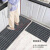 厨房卧室耐脏防滑门垫吸水可裁剪定制 烟灰色七条纹 40X120CM小门垫