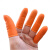 防滑手指套劳保工业乳胶手套耐磨橙色白色麻点一次性乳胶橡胶防护 布手指套均码 50只/包