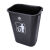 垃圾桶大号长方形无盖餐厅厨房塑料大容量商用垃圾分类垃圾桶 15L灰色无盖