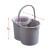 定制适用手动挤手压地拖桶拖地桶塑料旋转拧水单桶老式墩 加厚灰色(两个沥水篮)