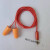 台达（DELTA）工厂上班偷懒耳机耳塞式防噪音劳保蓝牙耳机有线隔音好降噪伪装 橘红色70cm松塔型-J48 套餐一