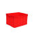 红色塑料周转箱不良品箱胶框工业储物箱加厚长方形大号带盖收纳箱 M90/450*330*100mm 红色+盖子
