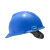 梅思安/MSA V-Gard PE标准型无透气孔V型安全帽 附下颚带 一指键帽衬 安全帽 蓝色 1顶 可定制 LR+不合适