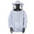 德威狮防蜂服全套透气型专用蜜蜂衣服防蜂帽养蜂工具加厚分体半身防蜂衣 白色蜂衣 5XL