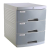 适用远生办公室桌面上多层文件柜 塑料抽屉文件柜 带锁资料文件整理柜 US-2K 四层文件柜 灰色
