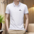 比音BIELFDLK.K2024夏季新款中青年男士体恤翻领透气棉P B2776白色 M165