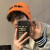 圣曼朵帽子男冬天保暖帅气时尚针织帽男潮牌日系男生包头橘色毛线帽冷帽 UST PLA荧光绿