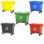 660L环卫垃圾桶户外商用大号大容量大型挂车桶垃圾车塑料环保箱 660L特厚加固耐摔红色