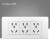 汉顿QE个性创意插座面板拨杆酒店工业风北欧工装家装插座86 白色五孔USB插座 