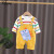 迪士尼（Disney）宝宝秋装套装洋气3儿童衣服小童秋季婴儿1岁男童背带裤两件套春秋 黄色 MXB小熊背带 100cm