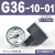 板式G36-10-01过滤器压力表阀调压G46-4/10-01/02M-C面气压表 G36-10-01 1.0MPa(产)