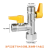 腾掷 铜球阀4分燃气阀门开关 燃气管三通 分气阀规格可定制 燃气表双外丝燃气阀