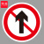 谋福 交通标志指示牌 安全道路标识牌可定制 禁止直行-贴反光膜写真(平板钉墙款)