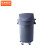 京洲实邦   加厚圆形塑料带盖带轮子可移动大容量垃圾桶B 80L斜盖弹盖垃圾桶不带轮
