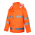 金诗洛 KSL139 环卫雨衣套装 劳保施工雨衣 分体兰格条橘色175/XL