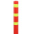 大工象 PE警示柱 700mm 红柱黄反光膜 反光柔性弹力警示柱