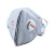 优维斯（UVEX）silv-Air 8733220带呼气阀折叠式防尘口罩色含活性碳FFP2 银灰色（15只/盒）企业专享