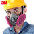 3M 6200防毒面具面罩 呼吸防护用品口罩 防油烟水泥玻璃纤维 6200+2091三件套