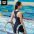 阿瑞娜（arena）泳衣女连体显瘦遮肚保守平角专业训练运动风游泳 黑色 XL