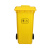 禹翊 医疗废物桶诊所口罩回收塑料黄色垃圾桶带轮 240L加厚款