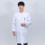 白大褂男长袖医生服短袖实验服大学生化学护士工作服防护服 短袖-的确良材质薄款 XL