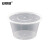 安赛瑞 一次性打包盒 450ML 加厚透明快餐盒外卖便当盒 蔬菜水果托盘 圆形（300个装）24978