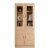 拉芙曼实木书柜书架带门简易自由组合书橱成人松木柜子置物架书房 松木A款(40宽)带门 原木 0.6-0.8米宽
