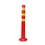 京酷 弹力防撞柱 交通停车反光警示柱路障 道路标志车位隔离桩 PU红黄75cm（5个装）