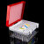 赫思迪格 标本冷藏封存盒 试管运输样品管盒 真空采血管盒 红色13*100带胶垫 HHW-355