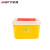 安达通 圆形利器盒 实验室一次性利器盒黄色锐器盒密封性强 5个方形8L