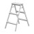 穆运 多功能折叠梯凳铝合金加厚便携梯凳工厂仓库 白色3步梯71cm高