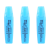 晨光（M&G） 荧光笔学生用标记糖果色记号笔彩色小清新粗划重点手帐笔6色套装背诵笔暗记笔MG2150 蓝色 3支