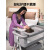 萌思隆多功能便携式婴儿床欧式宝宝床新生儿可移动折叠式拼接大床 618-浅灰色+尿布台