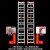 LIGHTSTEP铝合金伸缩梯子加厚升降梯单面直梯子户外工程梯  定制品 双踏板5.5米伸11米 厚5.0MM