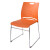 稳斯坦 W7305 职员椅 可堆叠收纳工作椅会议室员工培训椅全塑款靠背弓形椅 橙色