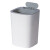 金诗洛 K5178 带收纳槽垃圾桶 无盖纸篓带圈压盖垃圾袋收纳槽垃圾桶 白色