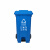 劳保佳 脚踏式塑料垃圾桶 大号加厚环卫脚踏分类垃圾桶 户外环卫带盖拉圾桶 100L 绿色 可定制