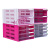 桌面组合抽屉式a4文件收纳盒塑胶办公档案整理柜资料矮柜 1#A4S双抽盒(粉色)