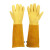 圣驰 羊皮园艺手套长款劳保手套防刺防割花艺专用加厚耐磨防护园 林手套 黄色 L43*12CM
