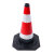 橡胶反光路锥路障锥雪糕桶塑料警示圆锥交通停车反光锥桶 红白固定杆
