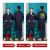 大褂工作服男装反光耐磨搬运服汽修蓝大褂防尘服长罩衣可定制 反光红 M (适合100-120斤)