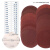 7寸175mm植绒砂纸打磨自粘圆盘红砂拉绒片背绒砂纸红砂定制 七天内发货 背绒红砂7寸1500#