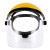 慎固 黄顶电焊面罩 全透明电焊面罩防油防喷溅有机玻璃防护面屏