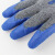 一把手粗灰纱蓝乳胶皱纹耐磨汽修防滑防割劳保带涂胶手套 12双 均码