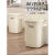 厨房垃圾桶特大号高款客厅现代工业风卫生纸筒商用收纳桶 灰特大号+120只专用垃圾袋
