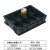 分格箱黑色零件盒电子元件物料箱收纳箱esd分隔胶箱五金工具箱 8分格（小）375*277*85