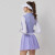 斯哲维世（SZONVOS）品牌轻奢高尔夫服装女长袖T恤夏季冰丝防晒衣女士运动球衣短裙 紫色上衣  M
