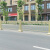 迦图鲮市政黄色莲花道路护栏中央隔离栏城市人行道马路安全防护金色栏杆 12米高