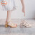 鞋柜（shoebox）达芙妮集团旗下罗马凉鞋女高跟鞋2024绝美法式粗跟女凉鞋高端大气 米白色 34